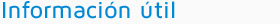 Informaci�n �til